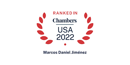 Chambers and Partners Badge - Marcos D. Jimenez (2022)