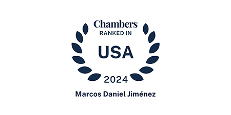 Chambers and Partners Badge - Marcos D. Jimenez (2024)