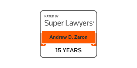 Super Lawyers® Badge 15 Years - Andrew D. Zaron